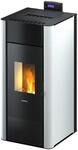 Freepoint Pelletofen 'Tesis 23' wassergef&uuml;hrt, Stahl wei&szlig; 4,7 - 22,8 kW