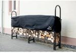 ShelterLogic Kaminholzregal schwarz Stahl inklusive Abdeckung 244 x 25 x 118 cm