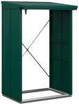EcoStar Kaminholzregal 'Elegant Typ 1' moosgr&uuml;n 102,5 x 122,7 x 198 cm