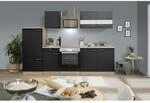 Respekta K&uuml;chenzeile 'Merle' mit E-Ger&auml;ten KB270ESSSC schwarz/eichefarben 270 cm