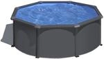 GRE Stahlwandpool-Set 'Anthracite' &Oslash; 300 &times; 120 cm
