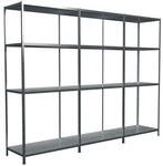 SCHULTE Regalwelt Steck-Grundregal und 2 Anbauregale 180 x 260 x 50 cm, 12...
