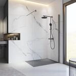 Schulte Walk-In-Duschwand 'Alexa Style 2.0' Gunmetal 120 x 200 cm