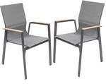 bellavista&reg; Gartenstuhlset 'Newport' stapelbar Aluminium anthrazit 2 St&uuml;ck
