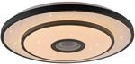 Just Light LED-Deckenleuchte 'Turanus' &Oslash; 50 cm schwarz mit Sterneffekt