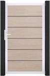 GroJa Einzeltor 'BasicLine Premium' Universal DIN Eichefarben hell/silber 100 x 180