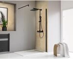 Schulte Walk-In-Duschwand 'Toura' schwarz 90 x 200 cm
