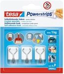tesa Selbstklebende Haken 'Powerstrips' wei&szlig; mit abnehmbaren Drahthaken 1 kg 3