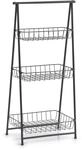 Zeller Badregal schwarz 43 x 90 x 3 cm