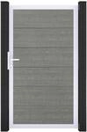 GroJa Einzeltor 'BasicLine' Universal DIN grau/silber 100 x 180 cm