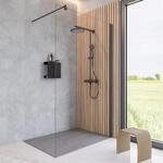 Schulte Walk In Duschwand 'Alexa Style 2.0' schwarz 120 x 200 cm