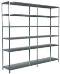 SCHULTE Regalwelt Steck-Grundregal und Anbauregal 230 x 240 x 50 cm, 12 B&ouml;den,
