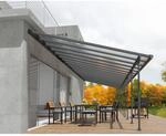 Palram-Canopia Terrassen&uuml;berdachung 'Feria' anthrazit 380 x 1276 cm Polycarbonat