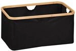 Kesper Aufbewahrungskorb Polyester, Bambus schwarz 54 x 26 x 36 cm