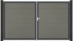 GroJa Doppeltor 'Solid Grande' BPC/Aluminium DIN rechts grau/anthrazit 300 x...