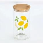 Zeller Vorratsglas 'Lemon' mit Bambusdeckel 850 ml 9 x 17 x 9 cm