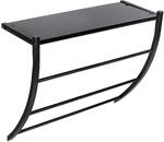 Wenko Bad-Wandregal 'Tarderia' schwarz Glasablage 56 x 21,5 x 46 cm