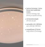 Just Light LED-Deckenleuchte 'Kyle' wei&szlig;/silber &Oslash; 49 cm