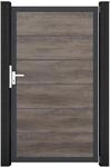 GroJa Einzeltor 'BasicLine Premium' Universal DIN dark oak/anthrazit 100 x 180...