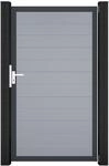 GroJa Einzeltor 'BasicLine' Universal DIN silbergrau/anthrazit 100 x 180 cm
