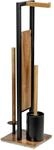 Wenko Stand WC-Garnitur 'Rivalta' 3-in-1 Akazienholz/Stahl schwarz