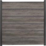 GroJa Steckzaun 'BasicLine Premium' Stecksystem Eichefarben dunkel 180 x 180 cm