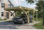 SKAN HOLZ Einzelcarport 'Friesland' Set F gr&uuml;n impr&auml;gniert 320 x 555 cm mit zwei