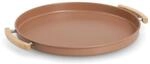 Zeller Serviertablett Metall/Gummibaum moccafarben 43,5 x 3 x 37 cm