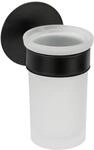 Sch&ouml;ner Wohnen Kollektion Zahnputzbecher 'Meleto' Edelstahl schwarz Glas satiniert
