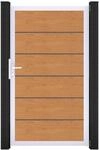 GroJa Einzeltor 'BasicLine Premium' Universal DIN Eichefarben Braun/silber 100 x 180