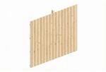 SKAN HOLZ Carport-R&uuml;ckwand Deckelschalung naturfarben 362 x 330 cm