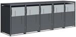 Westmann M&uuml;lltonnenbox 'Tonus 5' dunkelgrau/grau 330 x 80 x 116 cm