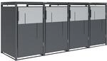 Westmann M&uuml;lltonnenbox 'Tonus 4' dunkelgrau/grau 265 x 80 x 116 cm