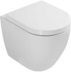sanicomfort Stand-WC-Set sp&uuml;lrandlos 'Rivo' inklusive WC-Sitz wei&szlig;