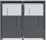Westmann M&uuml;lltonnenbox 'Tonus 2' dunkelgrau/grau 132 x 80 x 116 cm