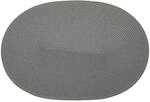 d-c-fix Tischset PVC-frei stahlgrau strukturiert oval 29 x 44 cm