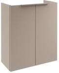 Fackelmann Waschbeckenunterschrank 'SBC' braun, wei&szlig; gl&auml;nzend 52 x 60 x 24,3 cm
