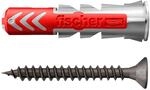Fischer D&uuml;bel und Schrauben 'DuoPower' &Oslash; 6 x 30 mm 16 St&uuml;ck schwarz