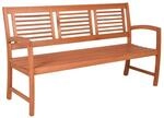 Garden Pleasure Gartenbank 'Madison' 3-Sitzer Eukalyptusholz braun 156 x 90 x 59 cm