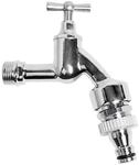 Kirchhoff Au&szlig;enwasserhahn Messing verchromt 1/2"AG x Gardena Klick