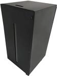 Firefix Pelletbox mit Rollen 37 x 74 x 37 cm schwarz