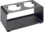 Wenko Flaschenhalter 'Wave' schwarz f&uuml;r 2 Flaschen 23,5 x 11,5 x 11,5 cm