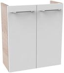 Fackelmann Waschbeckenunterschrank 'SBC' braun, wei&szlig; gl&auml;nzend 52 x 60 x 24,3 cm