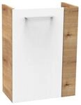 Fackelmann Waschbeckenunterschrank 'SBC' braun, wei&szlig; gl&auml;nzend 44 x 60 x 24,3 cm