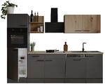 Respekta K&uuml;chenzeile 'Oliver' mit E-Ger&auml;ten eichefarben/grau 280 cm