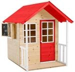 Spielhaus 'Lolla' naturfarben/rot 135 x 120 x 139 cm