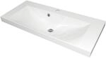 Fackelmann Waschbecken eckig 'Lima' Gussmarmor wei&szlig; 80 x 14 x 35 cm