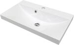 Fackelmann Waschbecken 'Lima' Gussmarmor wei&szlig; 60 x 14 x 35