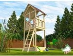 Weka Spielturm mit Sandkasten, naturfarben, 150 x 331 x 165 cm