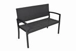 Garden Pleasure Gartenbank 'Sanremo' 2-Sitzer Aluminium schwarz 116 x 87 x 60 cm